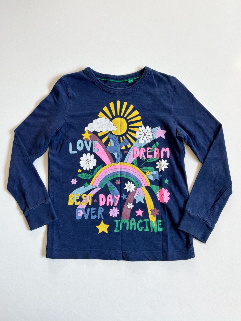Mini Boden Navy Rainbow & Sun T-shirt
